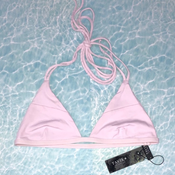 Tavik Lilac Triangle Dbl String Halter Bikini Top - Picture 13 of 14